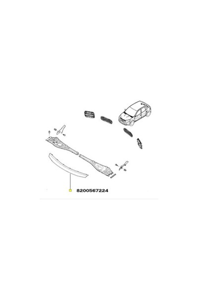 Renault ORNAMENT SUPERIOR GRILA CALANDRU SAND. Logan/Dokker/Jogger/Stepway