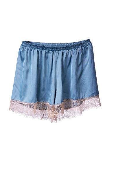 Noblesse Oblige Silk Shorts Luna Blue Pale, M,