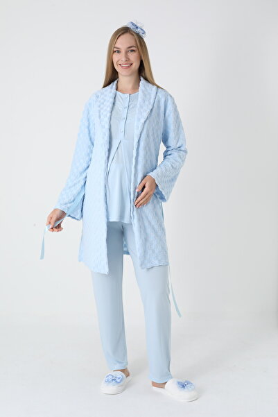 Pimody Women's Maternity Pajama Set 3-Piece Set