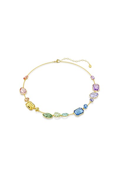 Swarovski Gema Kolye, Karışık kesimler, Çok renkli, Altın rengi kaplama