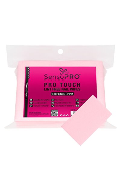 SensoPRO Milano Μαντηλάκια νυχιών Pro Touch - SensoPRO Milano, Ροζ, 100 τεμάχια