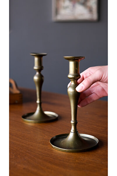 RETRO ANTİKA ANTİKA PRİNÇ ŞAMDAN TAKIMI