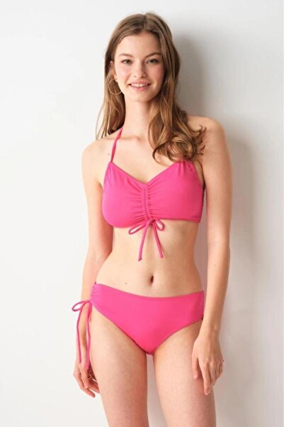 No Gossip Sliding Bikini Bottom-Pink