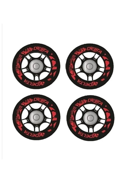 Delta Rulmanlı 4 Adet Deluxe Silikonlu Paten Tekerleği Seti