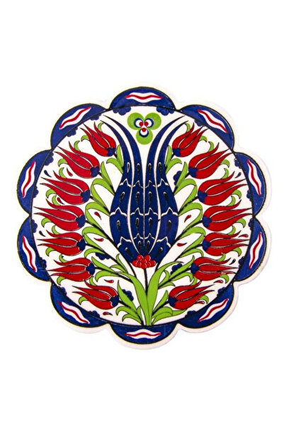 Giftcandor طبق تقديم من السيراميك بنقشة باباتيا مقاس 18 سم.