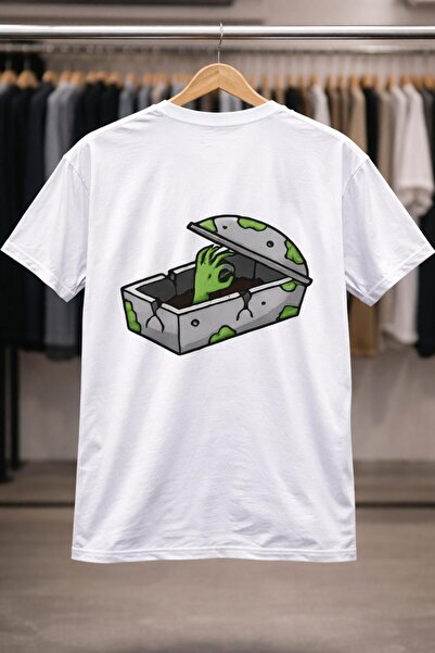 playwear PLAY WEAR Tricou unisex cu imprimeu FUNERAL MONSTER, cu guler rotund