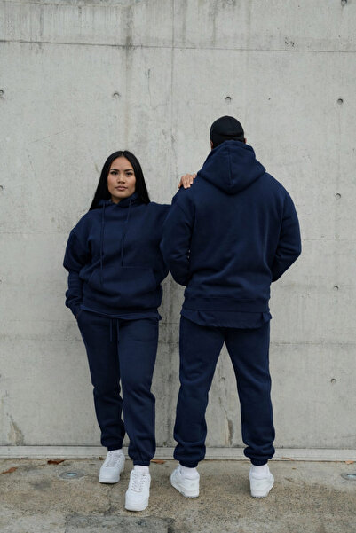 YAKAMEL Special for Couples: 3 Threaded Yarn Comfortable Cut Oversize Tracksu...