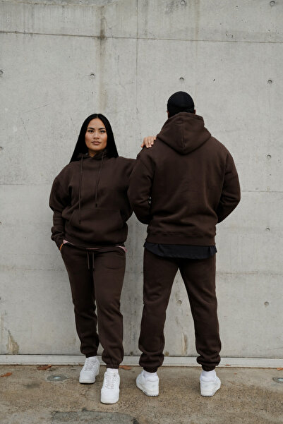 YAKAMEL Special for Couples: 3 Threaded Yarn Comfortable Cut Oversize Tracksu...