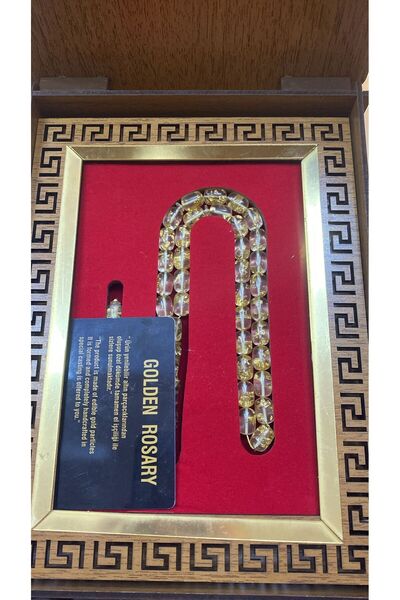 shop Golden Rosary Altın Parçacıklı Tesbih