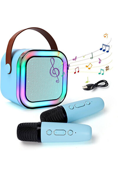 OEM Set of 2 Karaoke Microphones with Portable Speaker, LED Colors, Wireless,...