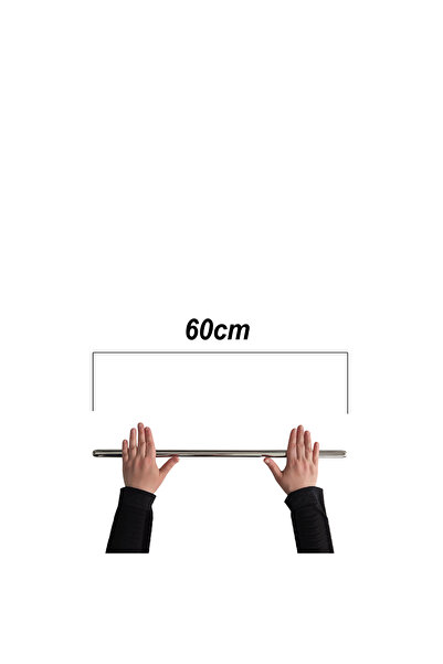 ALETÇANTAM 60cm Çelik Oklava 304 Kalite Paslanmaz Çelik Metal Hamur Börek Baklava Yufka Açma Oklavası