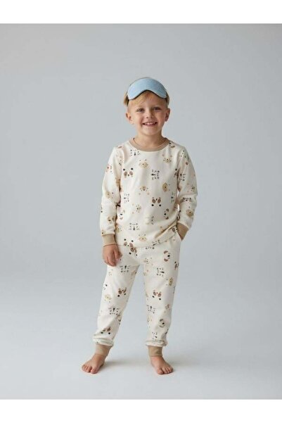 Zekids Σετ πιτζάμες για αγόρια από βαμβάκι με στάμπα ζώων
