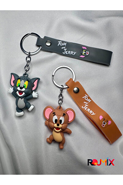Rojmix Tom Ve Jerry 3D Çift Anahtarlık 2 Adet