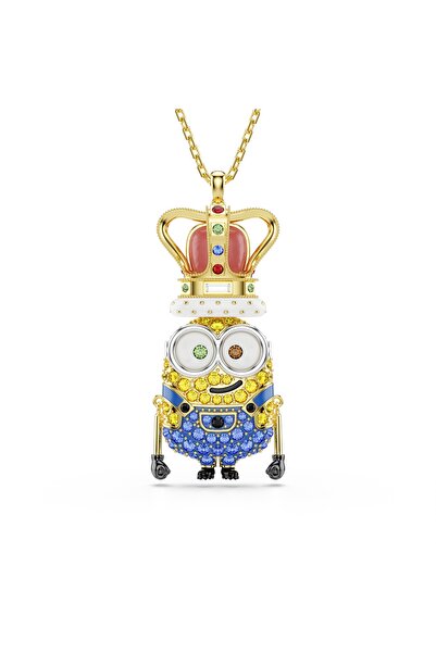 Swarovski Minions King Bob Kolye, Pavé, Çok renkli, 18k altın rengi yüzey