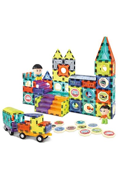 TeTea Jucarie Educationala Tetea, blocuri magnetice, set de constructie cu 13...