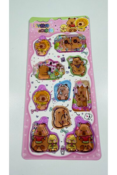 Ctc Gümrük Ürünleri Capybara Themed, Embossed, 3D, Water-Based, Glittery and ...