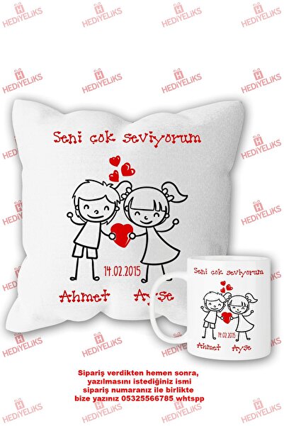 HEDİYELİKS Seni Çok Seviyorum Mesajlı Sevgililer Günü Hediyesi isimli Hediyel...