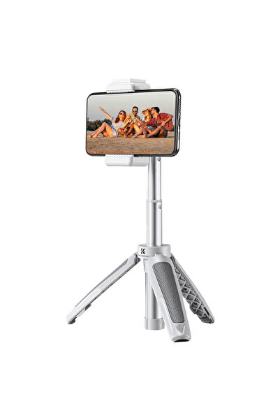 K&F CONCEPT MS02 Smartphone Tripod with Remote, Silver, 13.4''-34cm