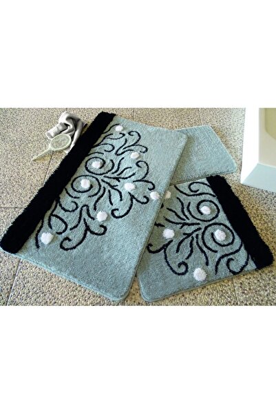 Lenjerii Deosebite Set 3 covorase baie, Alessia Home, Yekta - Grey