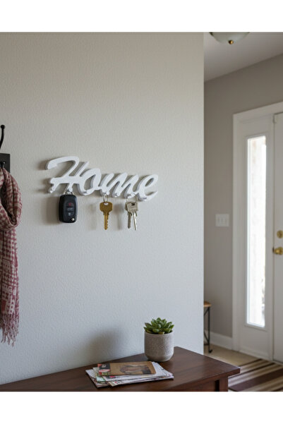 OVERMAX Home Yazı Tasarımlı Dekoratif 7 Bölmeli Anahtarlık – Duvar Tipi Moder...