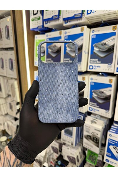 SOYLU MİX iPhone 17 Pro Max with Rhinestone Suede and Velvet Interior Design