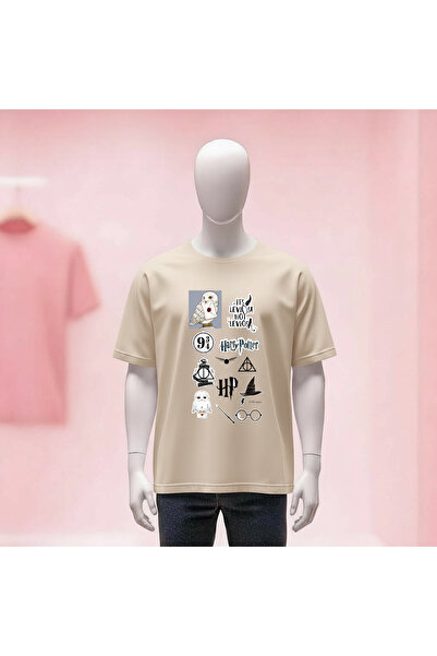 Vordevia Harry Potter Printed Crew Neck Wide Fit Unisex Tshirt