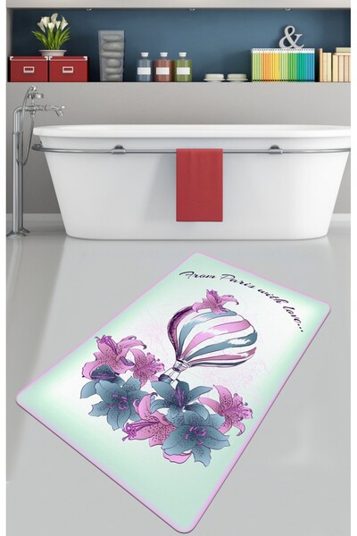 Lenjerii Deosebite Covoras de baie, Alessia Home, Kate, 80x100 cm, Purple Bal...