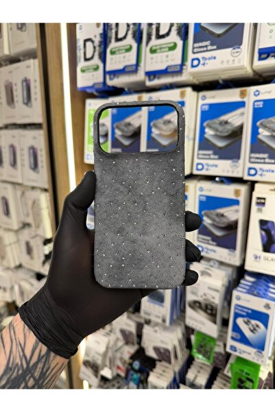 SOYLU MİX İphone 17 Pro Max Taşlı Süet İç Kadife Tasarımlı