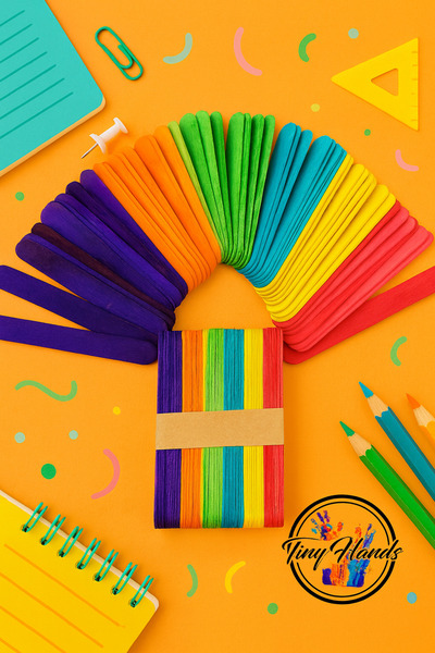 tiny hands Renkli Ahşap Dil Çubuğu Abeslang Büyük Geniş 50li 1 Paket Ağız Diş...