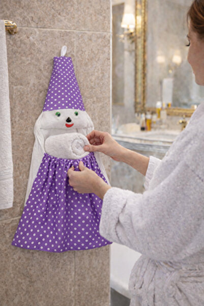 ALAS Bathroom Organizer Hanging Organizer Purple Decor Bag Holder