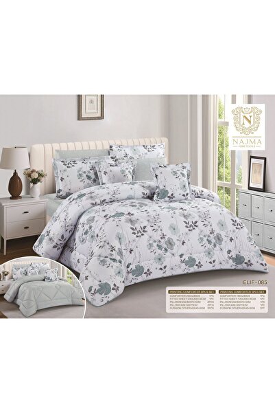 NAJMA Summer patterned bedspread, double-sided, single and a half size, 5 pieces