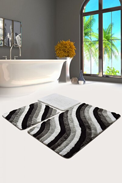 Lenjerii Deosebite Set 3 covorase baie acril, Chilai Home, Colorful Gri