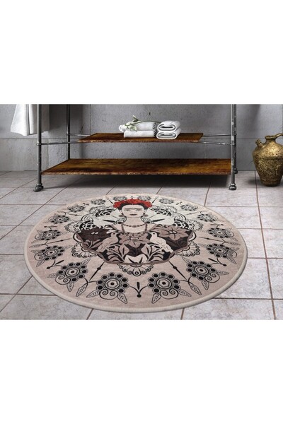 Lenjerii Deosebite Covoras de baie, Alessia Home, Frida Round, 100 cm