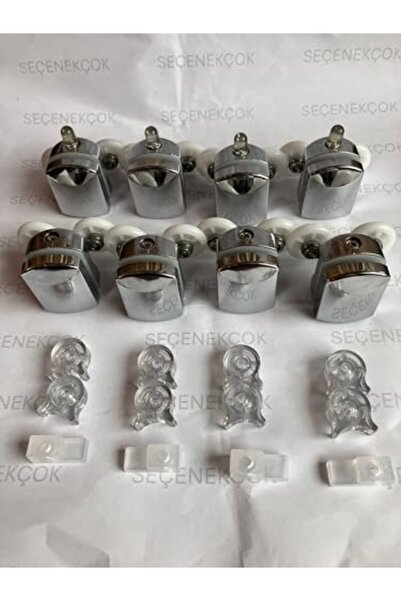STOREMAX Cam Duşakabin Tekerleği Metal Kırılmaz Gövde Krom 8'li Tam Set 1200752