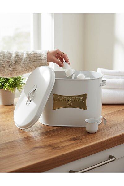 Reoona Iki Bölmeli Ölçekli Metal Plaka Baskılı Toz Deterjanlık