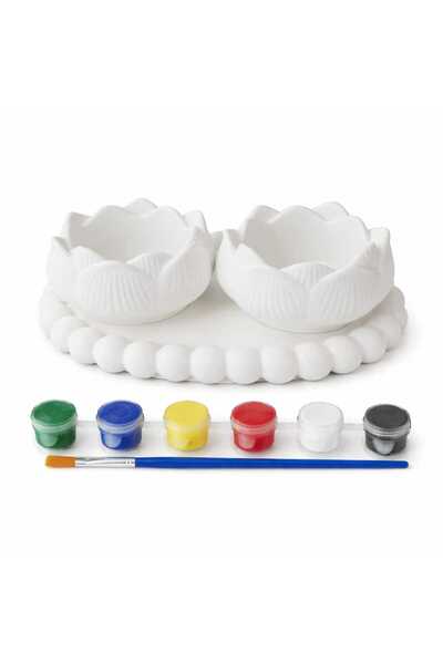 ABCPANO Modern Salon&Sehpa İçin Mermer Desenli Gold Detaylı Dekoratif Tepsi v...