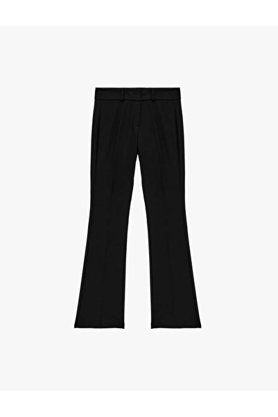 Koton Ισπανικό Μαύρο Γυναικείο Παντελόνι Πατάνια 6SAK40142PW