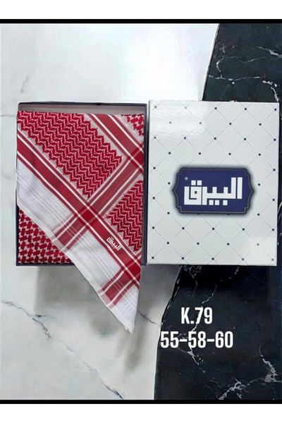 croma Romano red shemagh with gold stripes for men