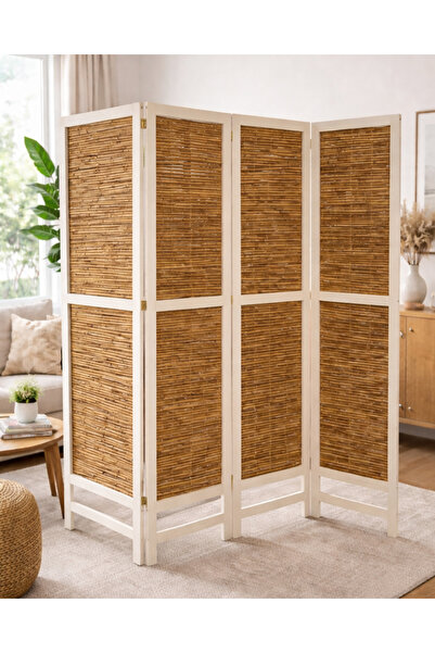 Weblonya Paravan Seperatör 4 Kanat Hasır Paravan Ara Bölme 6504