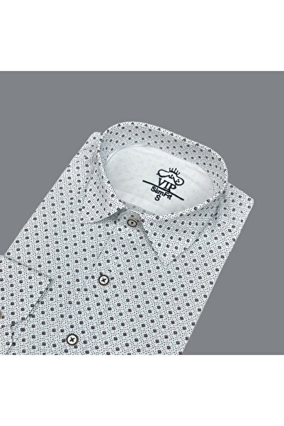 EREN STYLE Βαμβακερό μακρυμάνικο πουκάμισο χωρίς τσέπες σε στενή γραμμή (Slim...