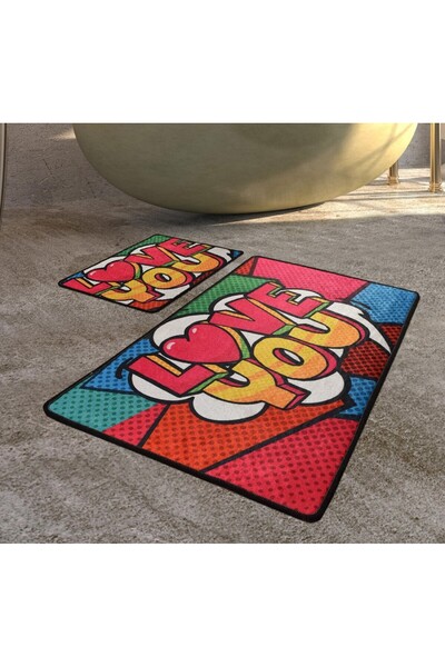 Lenjerii Deosebite Комплект от 2 постелки за баня, Alessia Home, Red Love