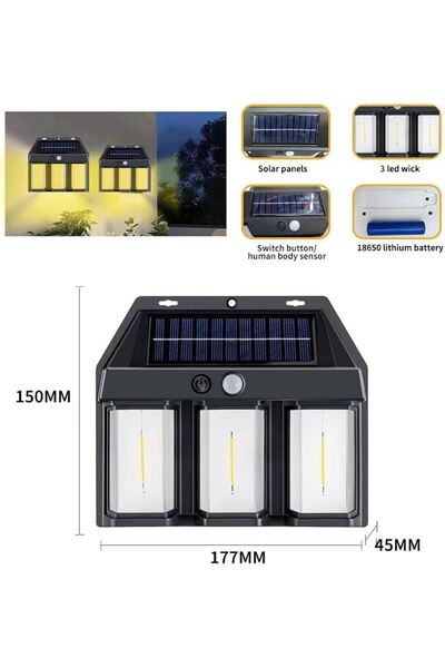 NO BRAND SOLAR LANTERN WITH 3 LEDs