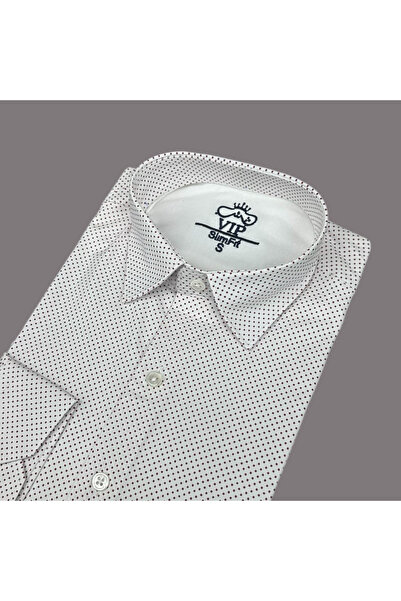 EREN STYLE Βαμβακερό μακρυμάνικο πουκάμισο χωρίς τσέπες σε στενή γραμμή (Slim...