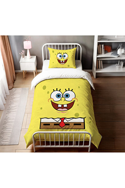 hediyechy Gift Duvet Cover Spongebob 3D Digital Printed Single Duvet Cover Se...