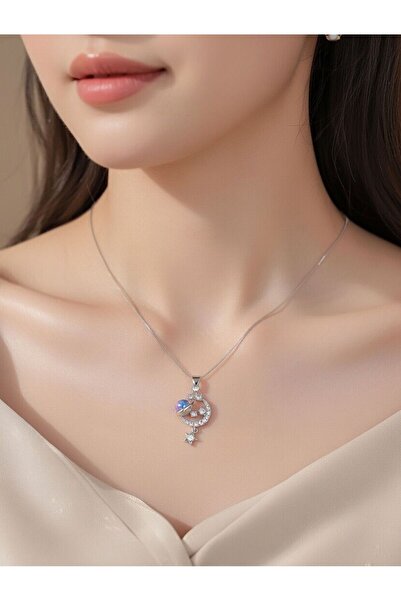 Silver AY SÜSLEMELİ 925 AYAR GÜMÜŞ KOLYE