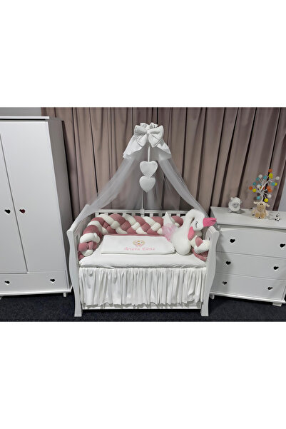 PeppiBambini Personalized crib bedding 11 pieces - Braided Sides Ariana Velve...