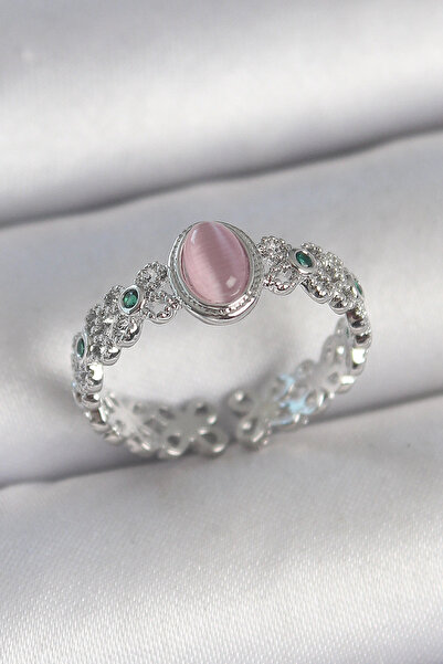 shopwave النحاس الفضة اللون الزركون حجر مفصلة الوردي المينا قطرة نموذج خاتم ا...