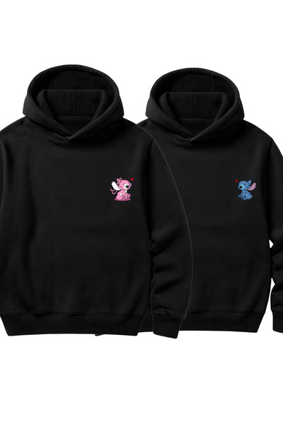 VANTINA سترة رياضية بطبعة دبل ستيث مع قلنسوة