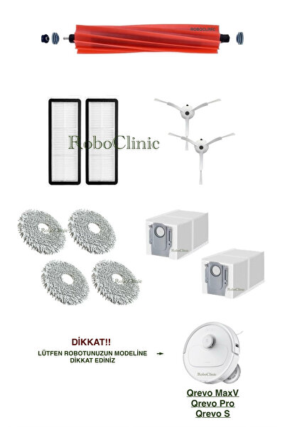 Roboclinic Roborock Qrevo Pro / Maxv / S / Robot Süpürge Uyumlu Yedek Toz Tor...