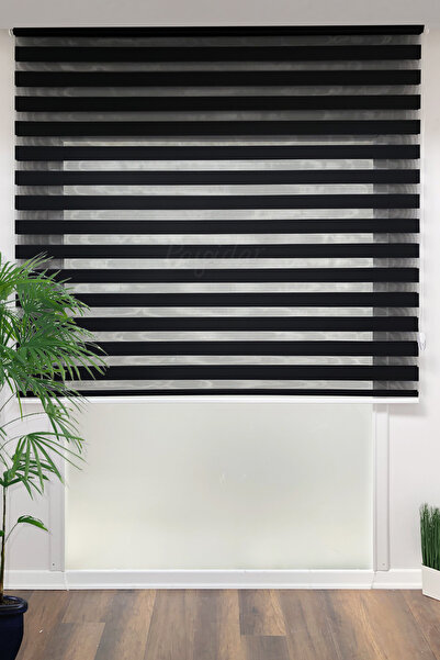 Naza A Kalite Stor Perde %100 Polyester Dokuma Zebra Kumaşı Alüminyum Kasa, L...